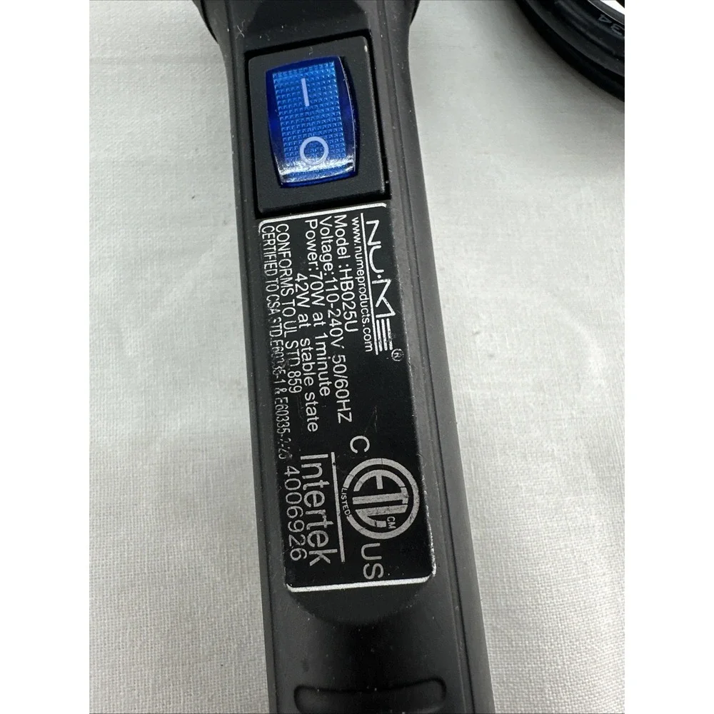 NuMe Hair Styling Wand Curling Iron Model HB025U 42-70 Watt 1